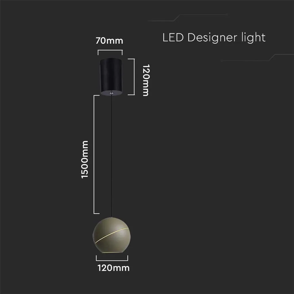 Lampadario LED V-TAC 8.5W Marrone 3000K | Illuminazione Interni VT-7796