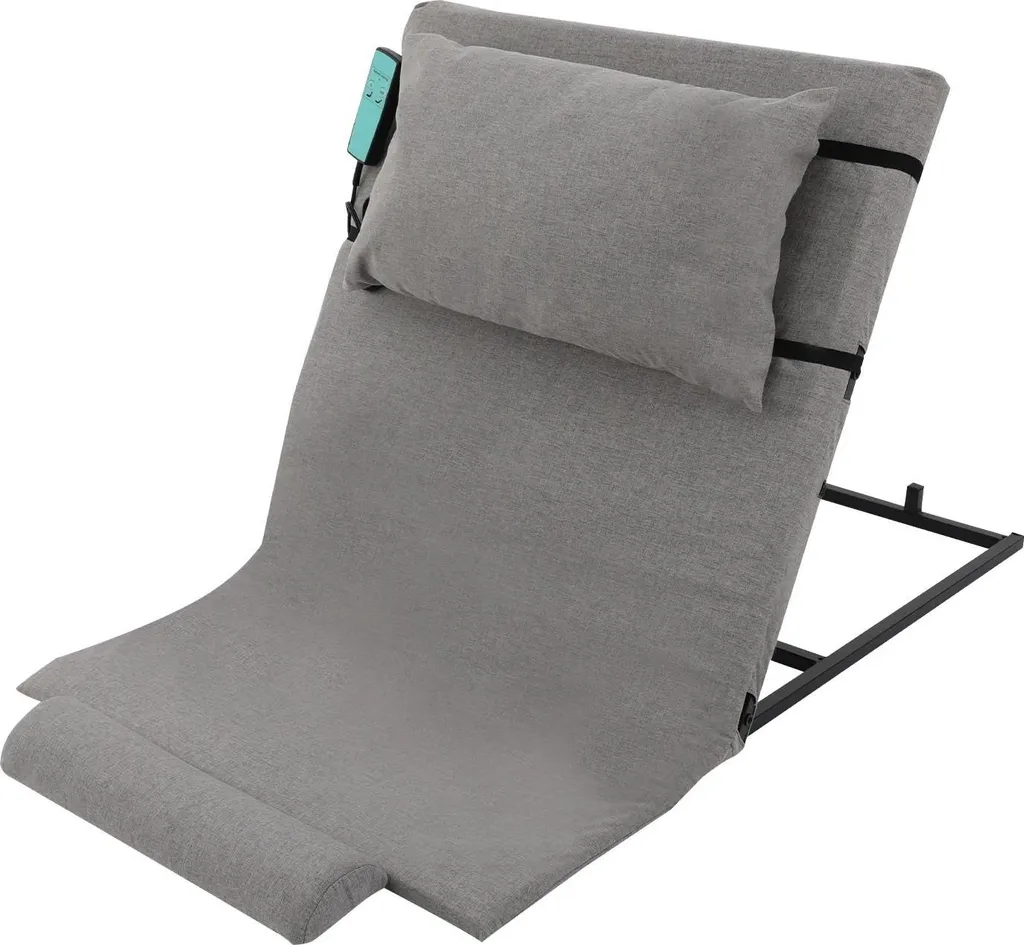 Dossier de lit ergonomique - Coussin de soutien lombaire en coton gris