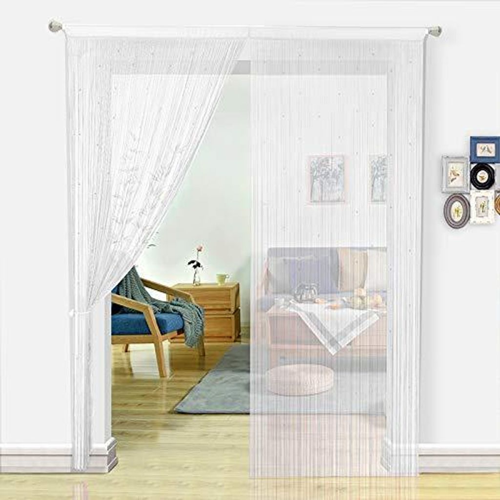 Perlenvorhang für Wohnzimmer, Türfenster oder als Raumteiler, 90x200cm