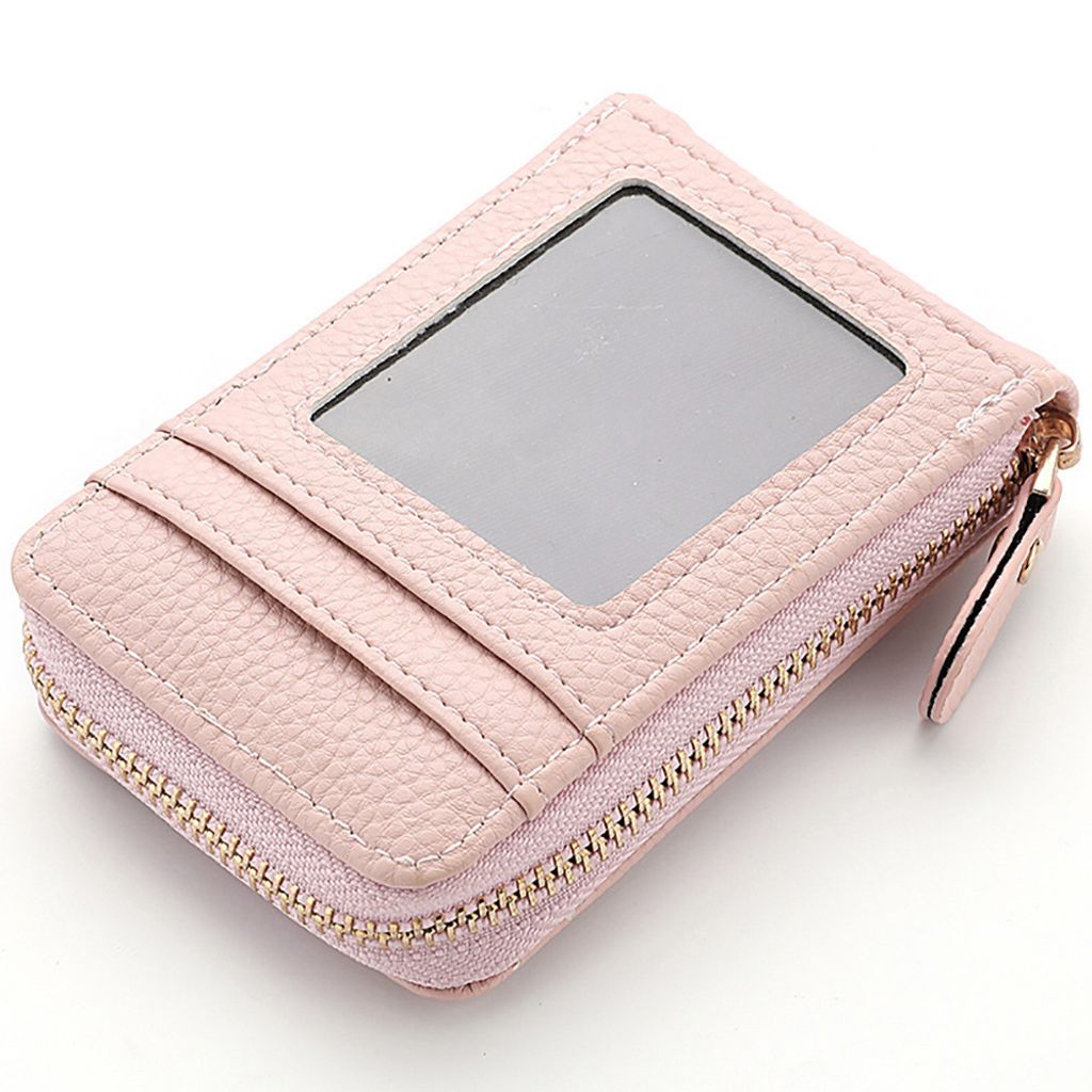 OKWISH Hikeren Portemonnaie,Mini Geldbörse,Kartenetui,Kreditkartenetui,Leder Geldbörse Slim Wallet,Kreditkartenetui Wallet, Rosa