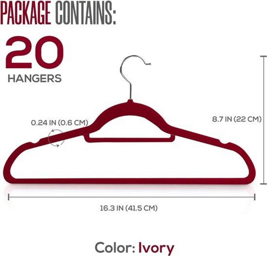 Cintres en velours robustes bordeaux pour sweats et vestes lourdes (20)