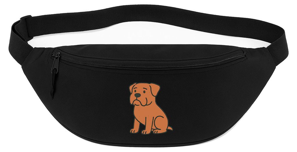 Huuraa Bauchtasche Bordeauxdogge Comic Bordeauxi 2,5 Liter Black Polyester Crossbody Bag Geschenkidee