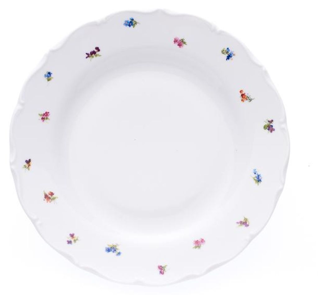 Flacher Teller, tschechisches Porzellan, Verona, 25 cm, Produktbild 