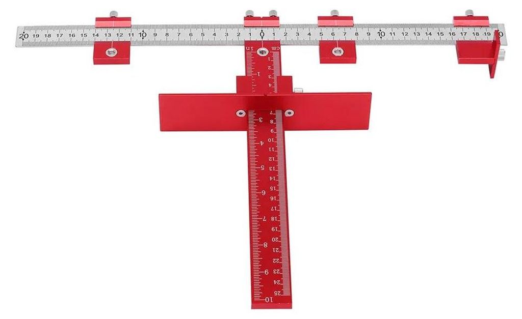 Holzbohrschablone - Zentrierbohrer Führungs Set - Abnehmbare Buchsen 4 mm 5 mm - Schrankbeschlag Bohrlehre - Holzwerkzeug im Aufbewahrungskoffer