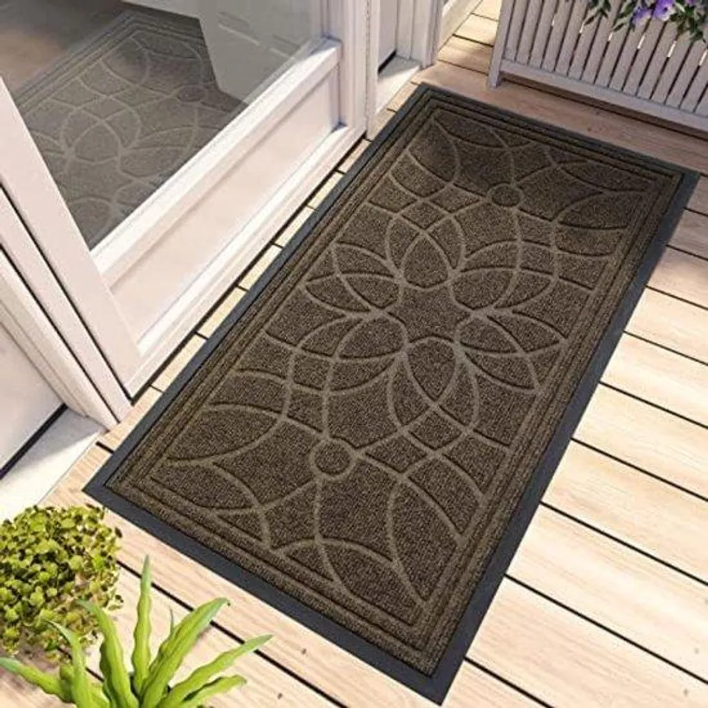 Tapis d'intérieur marron 60 x 120 cm - Format rectangulaire polyvalent