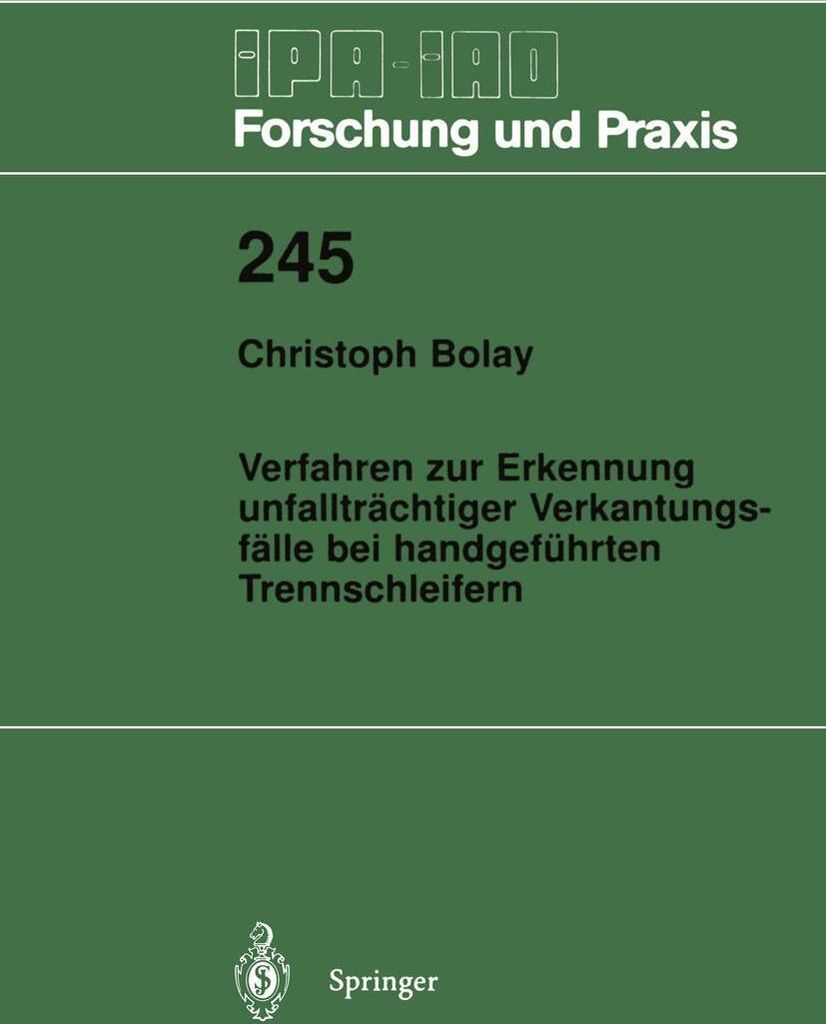 Verfahren zur Erkennung unfallträchtiger Verkantungsfälle bei handgeführten Trennschleifern