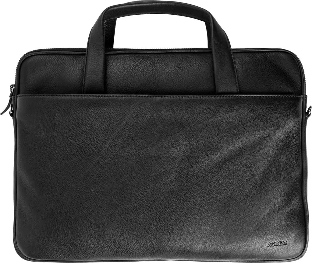 Borsa in Pelle Nera Accezz per Laptop 16" - Lusso e Funzionalità