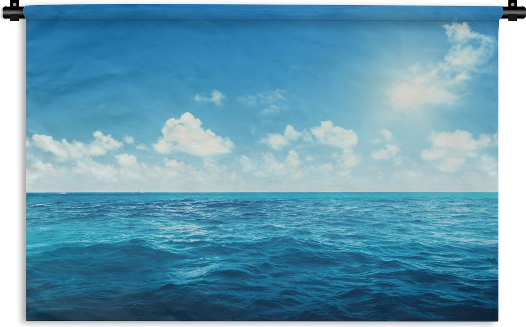 MuchoWow Wandteppich Wandbehang Meer - Himmel - Sonne 60x40 cm Tapisserie Dekoration Wandtuch - Wanddekorationen