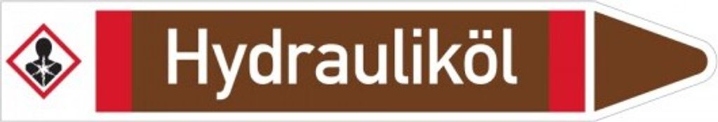 Dreifke Aufkleber I RKZ-Etikett Hydrauliköl, rechts, DIN, braun/weiß/rot, fü...
