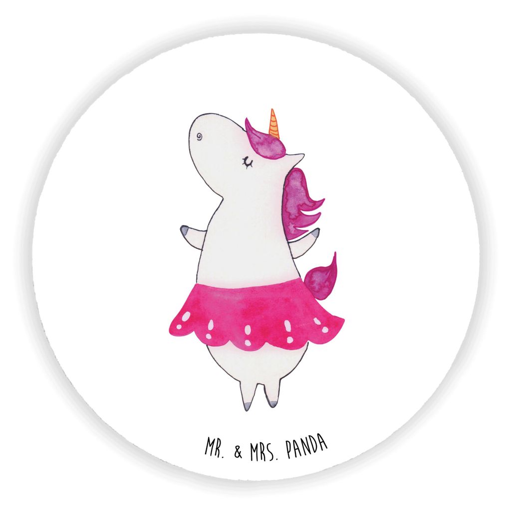 Mr. & Mrs. Panda magnet Einhorn Ballerina - Weiß - Geschenk, rundmagnet, Geburtstag, Kühlschrankmagnet, Magnetknopf, Wohnung, für kühlschrank, ...