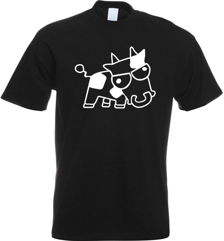 Kiwistar - T-Shirt - schwarz - Drift Cow mit Text sauer Kuh Herren Funshirt Bedruckt Design Sprüche Spruch Motive - mit Motiv Bedruckt - Funshirt ...