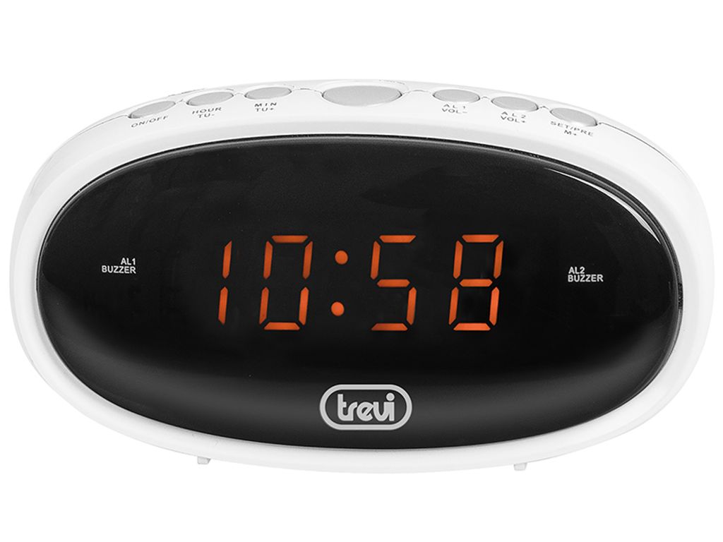 Trevi EC 880, Digitálny budík, Oválny, Čierna, Biela, Čína, Obrázok produktu 