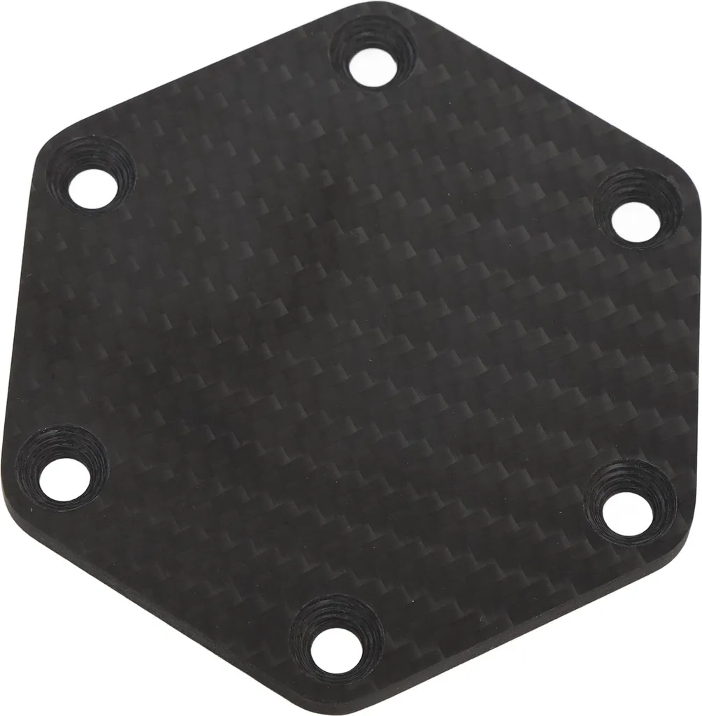 Bouton de klaxon 6 trous en fibre de carbone noir au design ultra mince