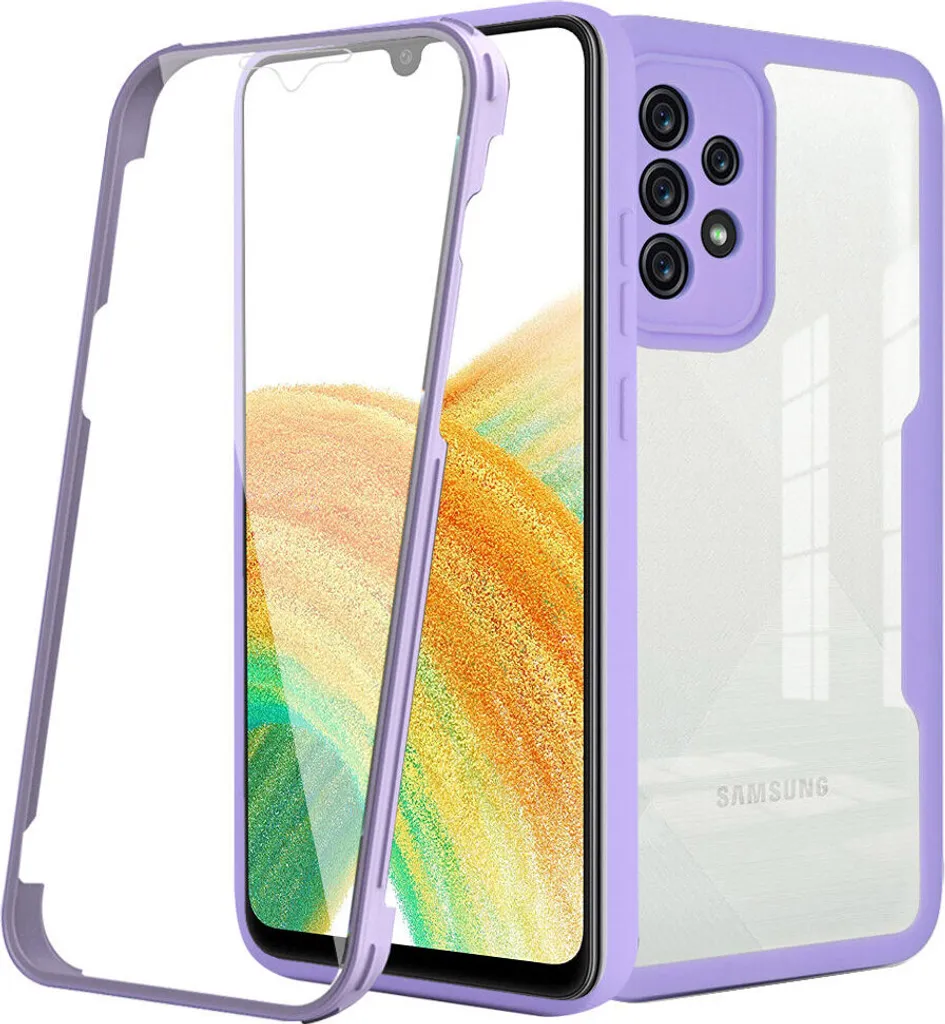 Cover 360 Full Body Samsung A33 5G Viola - Protezione Totale Chic