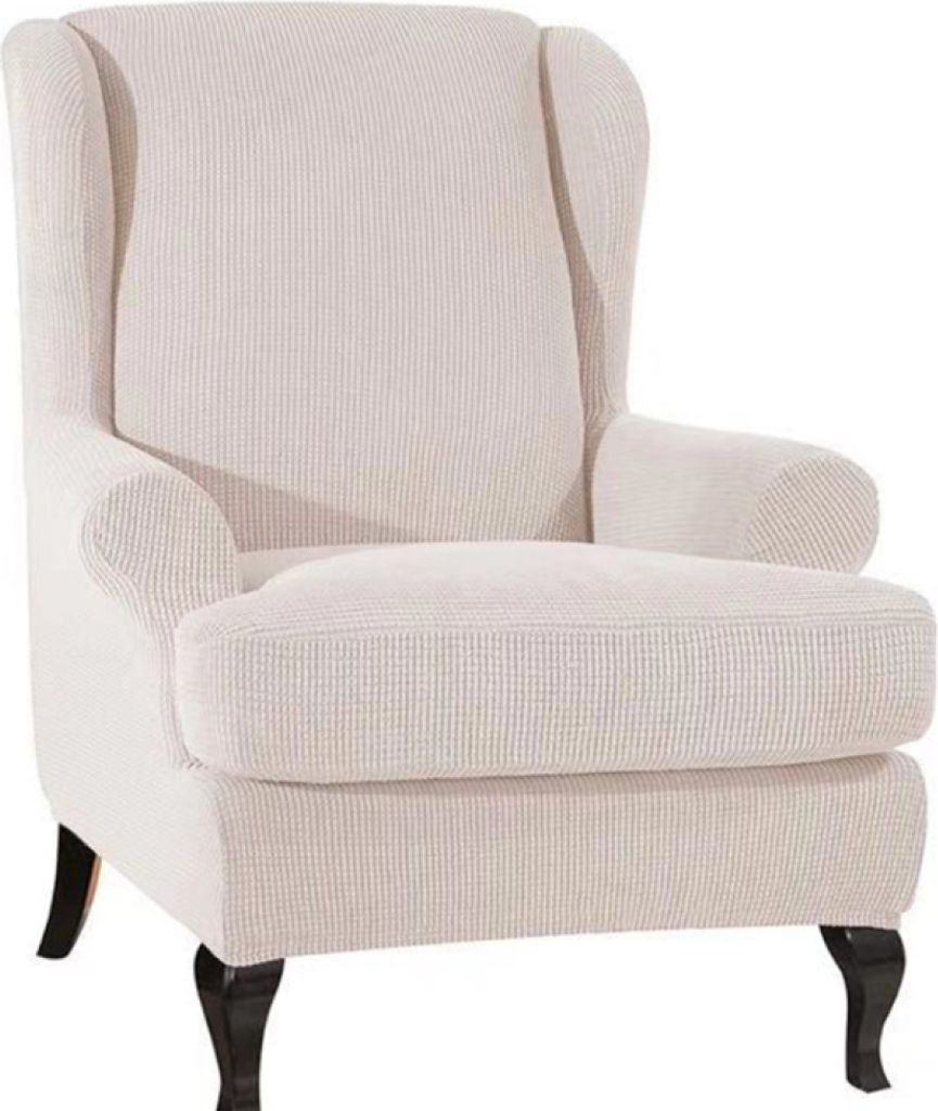 Hochwertiger, elastischer Schonbezug für Ohrensessel, 2 Stück – stilvoller, staubdichter Bezug aus Elasthan-Jacquard – passgenaues Design fü...