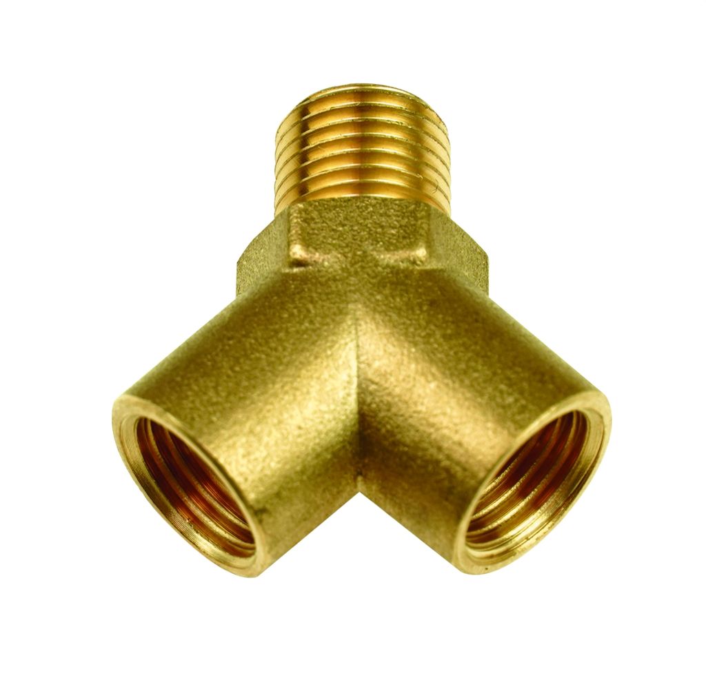 Y-Anschluss, 2x1/4" Innengewinde (F), 1x1/4" Außengewinde (M)