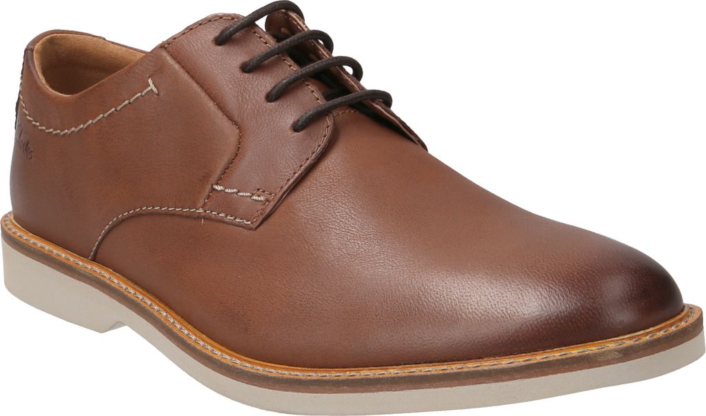 Clarks Schnürschuhe Atticus LTLace, Glattleder, Braun, Herren
