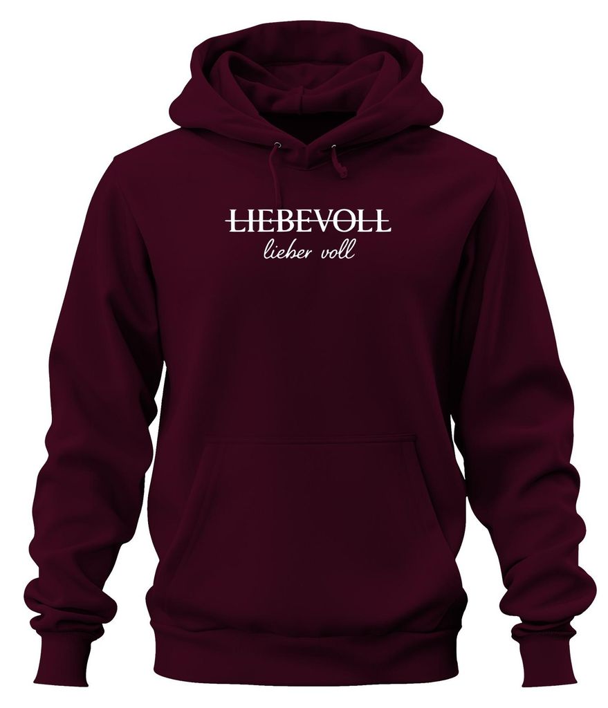 Liebevoll lieber voll Spruch Wortspiel Lustig Geschenk Produktbild 