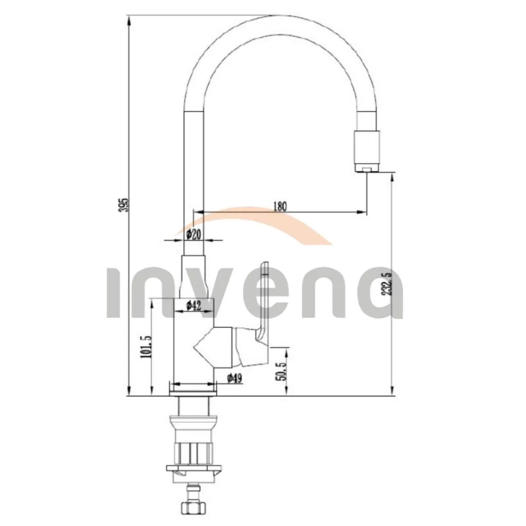 Mélangeur évier MAGIC noir et or rose avec bec flexible BZ-08-L14-V