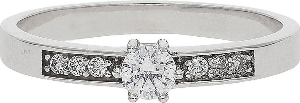 JuwelmaLux Ring 333 Weißgold mit synth Zirkonia JL39-07-0574 58