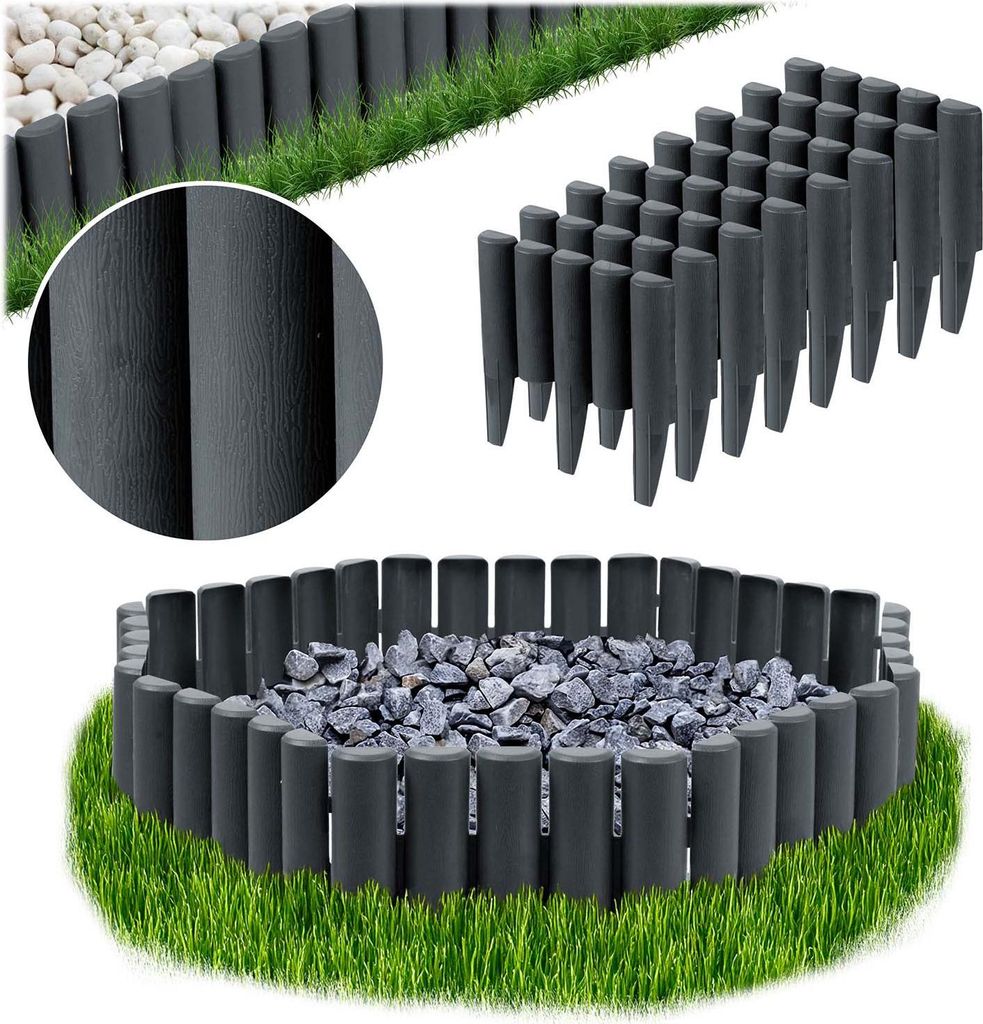 Plonos Garteneinfassung 220 cm PL-961 grau
