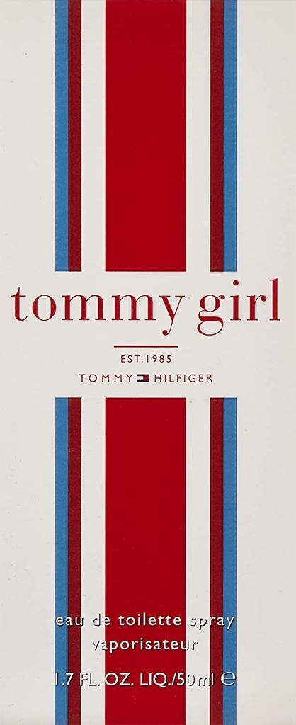 The image shows the packaging of Tommy Girl perfume by Tommy Hilfiger.