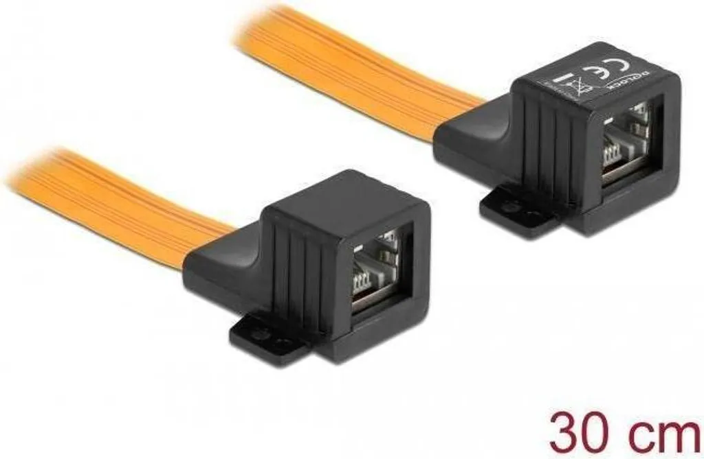 Delock RJ45 FPC Fensterdurchführung 30cm - Câble plat réseau blindé