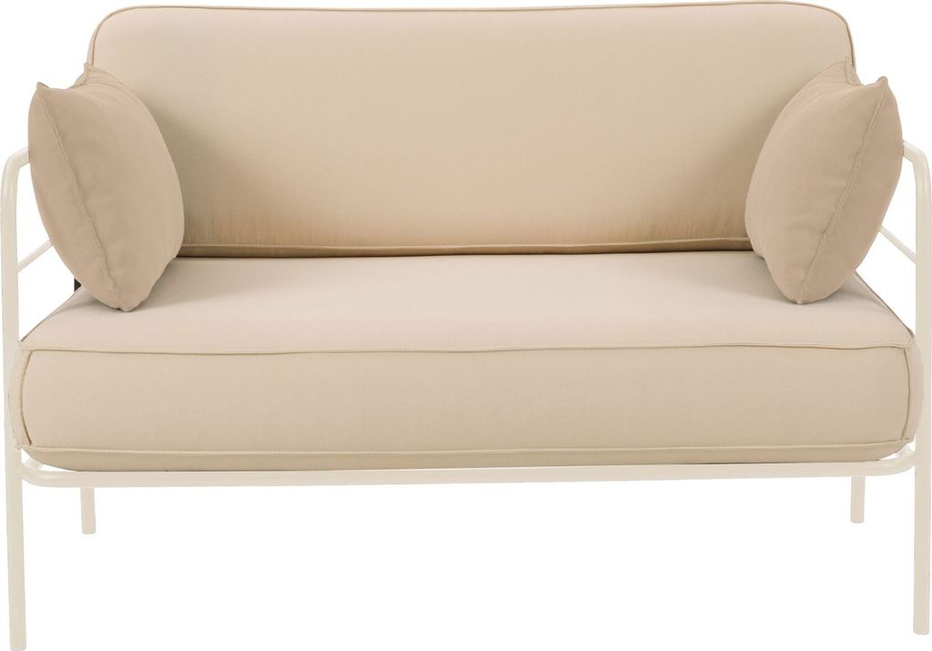 Selsey Preggel - Garten-Sofa, 116 cm, wasserabweisend, beige/cremefarbenes Gestell