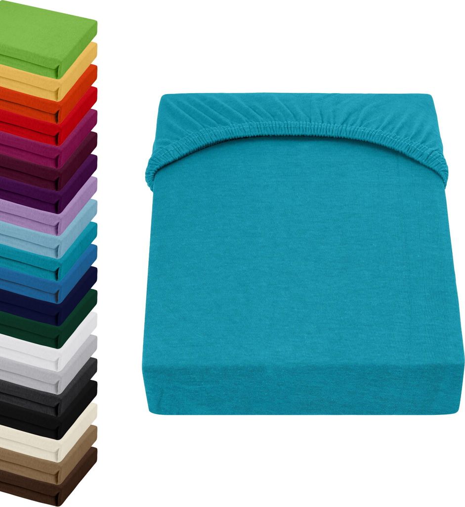 Jersey TOPPER Spannbettlaken 90x200-100x200cm Spannbetttuch Produktbild 