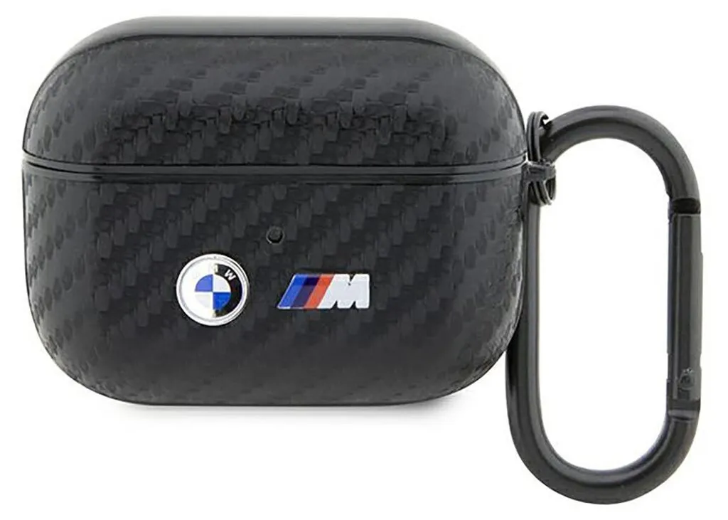 BMW BMAPWMPUCA2 Custodia AirPods Pro Carbon Look Double Metal Logo
