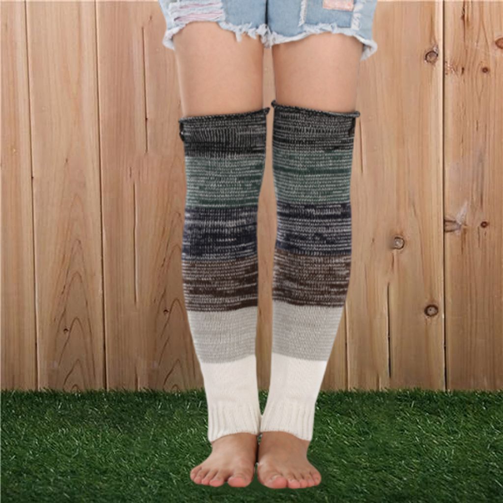 PUREWONDER Damen Beinstulpen Nr. 59 - Patchwork Beinwärmer Aus Nepal
