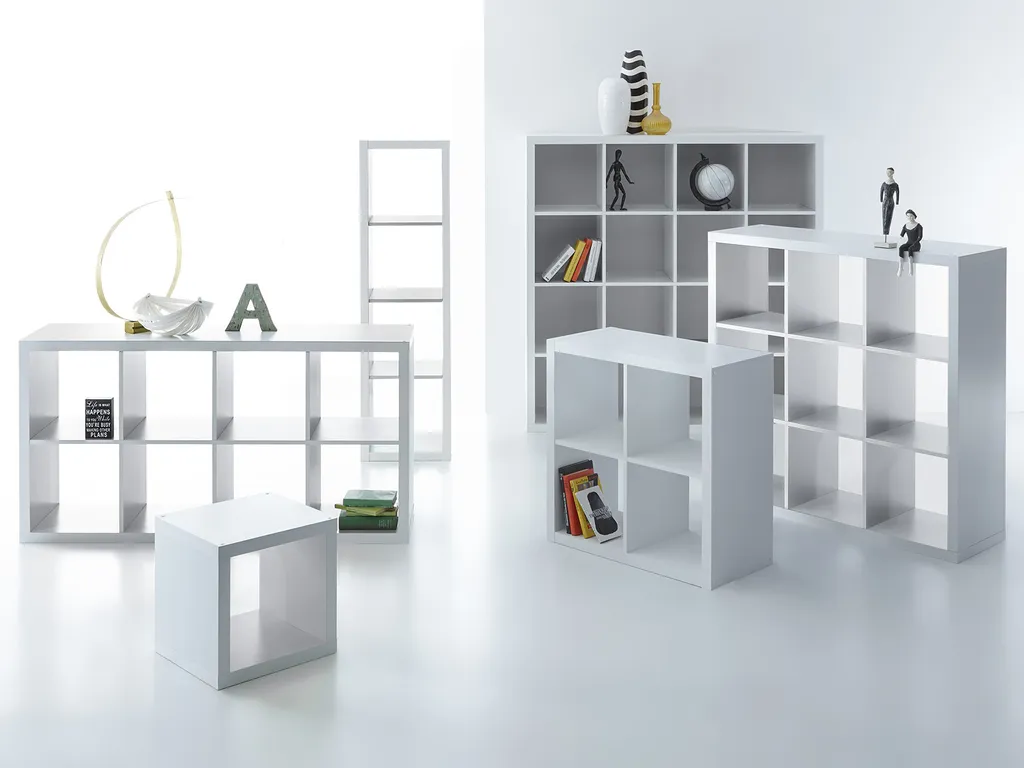 Étagère Cube Portia Blanche 41 cm - Finition Mate et Design Robuste - 4