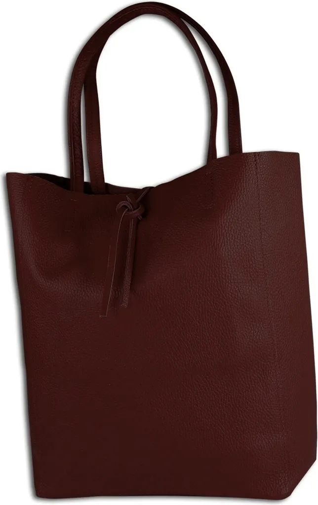 Sac de cours ou bureau Toscanto Shopper cuir rouge bordeaux OTT112SD