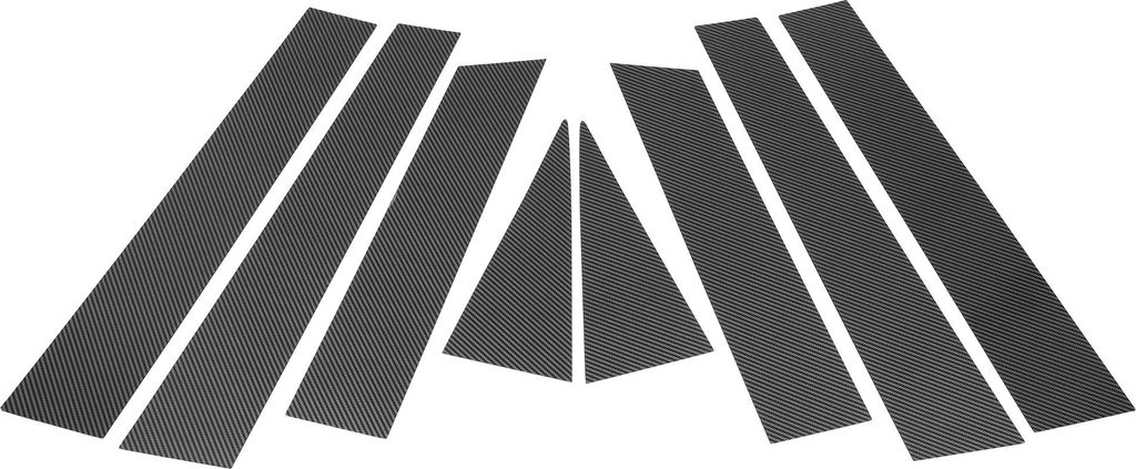 Türpfostenfensterleiste vorne hinten links rechts Anti-Kratz-Aufkleber Pfostenabdeckung für Nissan X-Trail 2013-2020 Carbonfaser-Muster Schwarz