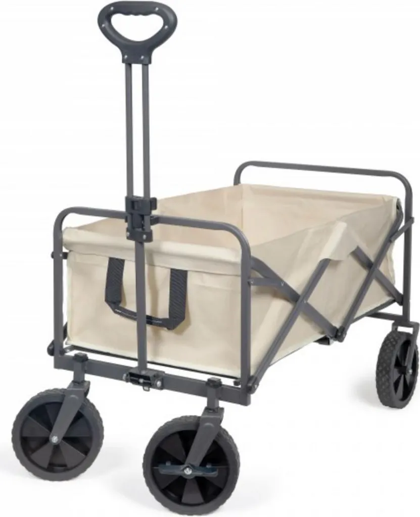 Chariot de manutention pliable 120kg plateau antidérapant Livoo noir