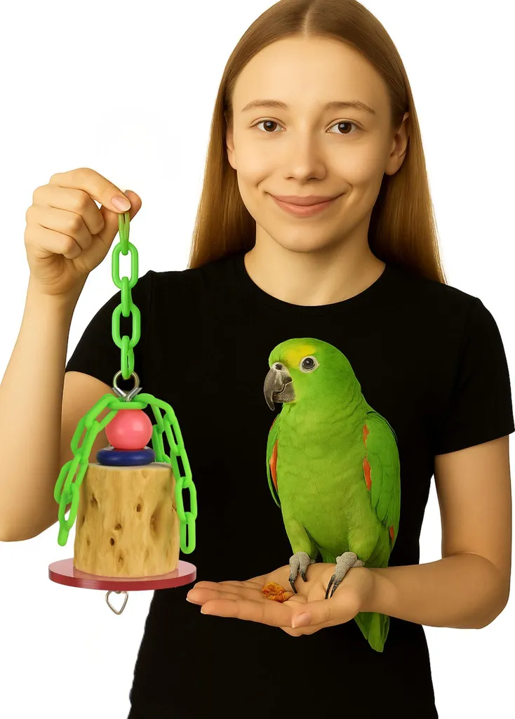Jouet minéral Cactus Polly suspendu XL anti-ennui pour perroquet