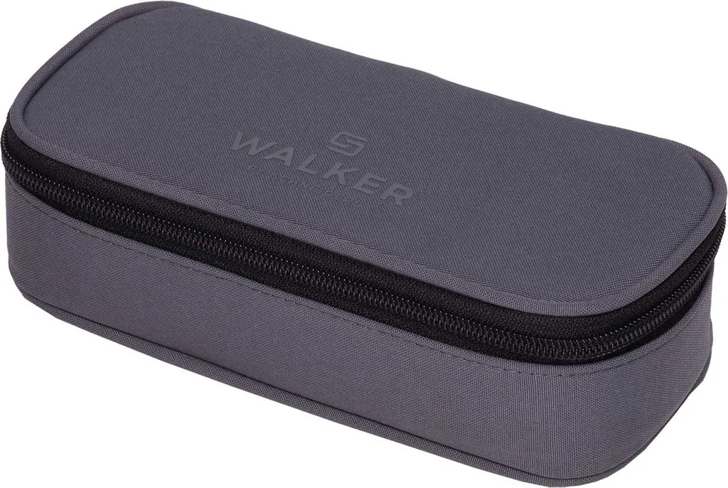 Walker Classic Pencil Box Asphalt Grey: Astuccio Scuola Grigio Scuro