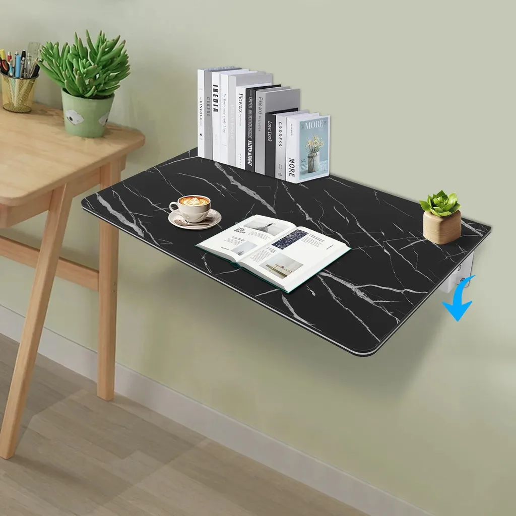 Table pliante murale 90x50 cm : la solution pour petits espaces noirs - 3