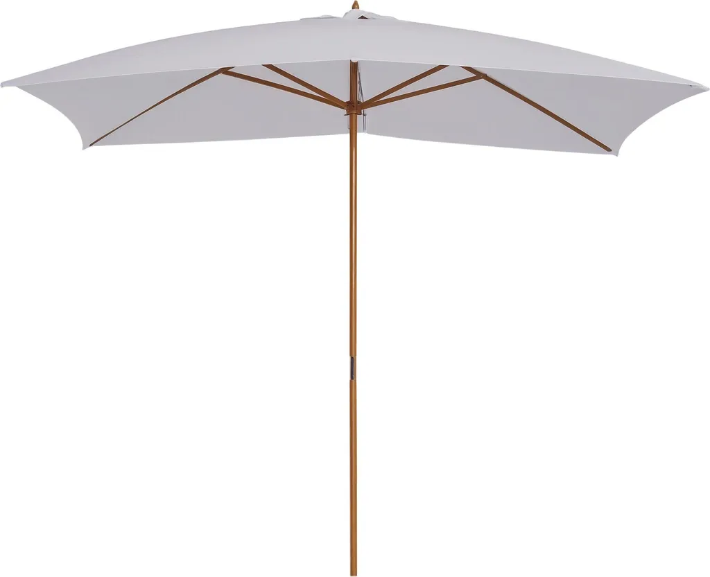 Parasol rectangulaire blanc 3x2m avec manivelle et structure renforcée