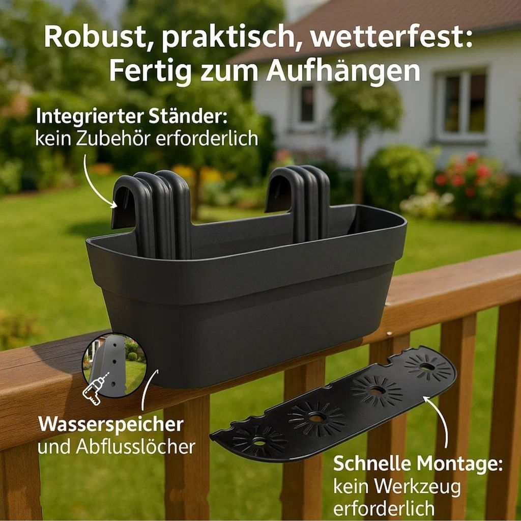 blumenkasten boho Blumenkasten " Das Original von Dekorie " aus Holz mit Leinen Griffen   Dekorie GmbH
