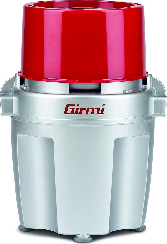 Girmi TR20 Zerkleinerer, 600 W, Kapazität 250 cc, Klingen aus Titan, Sicherheitsvorrichtung, grau/rot