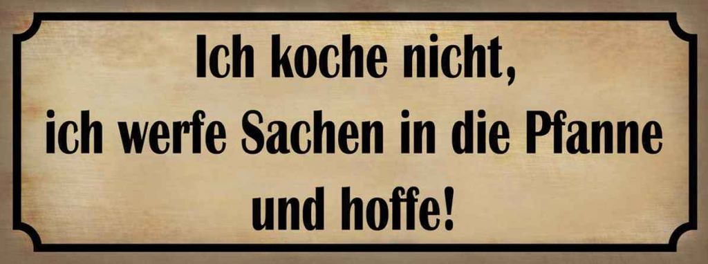 vianmo Holzschild 10x27 cm koche nicht werfe Sachen Pfanne Küche Kochen