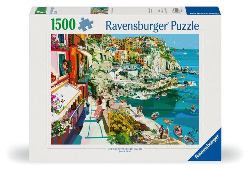 Puzzle, Ravensburger, 1500 Teile, Romance aux Cinque Terre, Hochwertiges Puzzle für Erwachsene