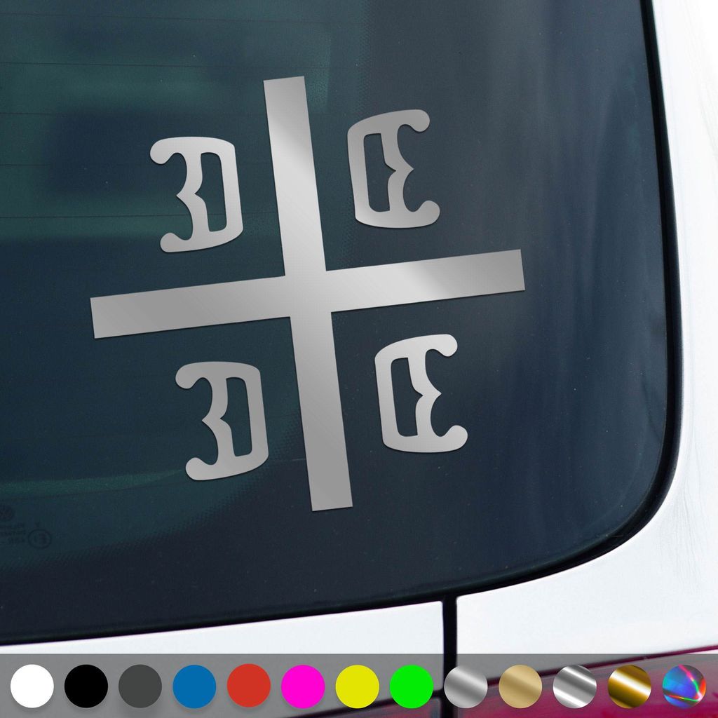 PantherPixel Serbien Aufkleber Samo Sloga Srbina Spasava Srbija Sticker Auto Geschenkidee Farbe Silber