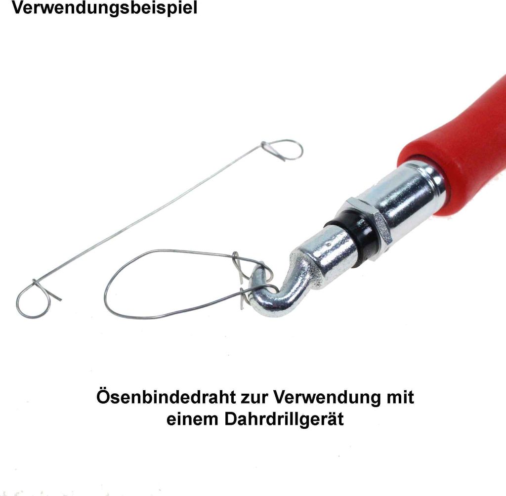Ösenbindedraht Silber Verzinkt 1mm x 120mm 100 St Deko-Draht, 100 Stück