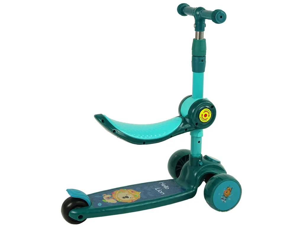 Trottinette 3 roues stable selle ultralégère et module sonore intégré