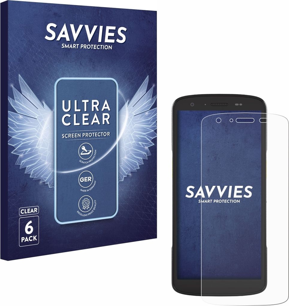 6x Für Zebra TC27 Schutzfolie Savvies Displayschutz Display Schutz Folie Klar Transparent