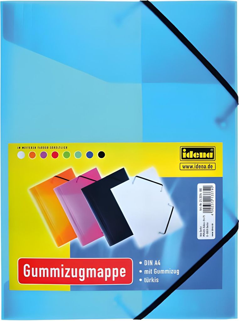 Happy Kidz Idena Gummizugmappe A4 Kunststoff Farbe: türkis 21403186038-tuerkis