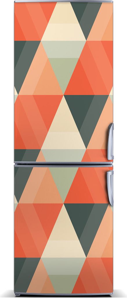 Tulup Kühlschrankdekoration - Magnetmatte - 60 cm x 180 cm - Magnet auf dem Kühlschrank - Geometrischer Hintergrund