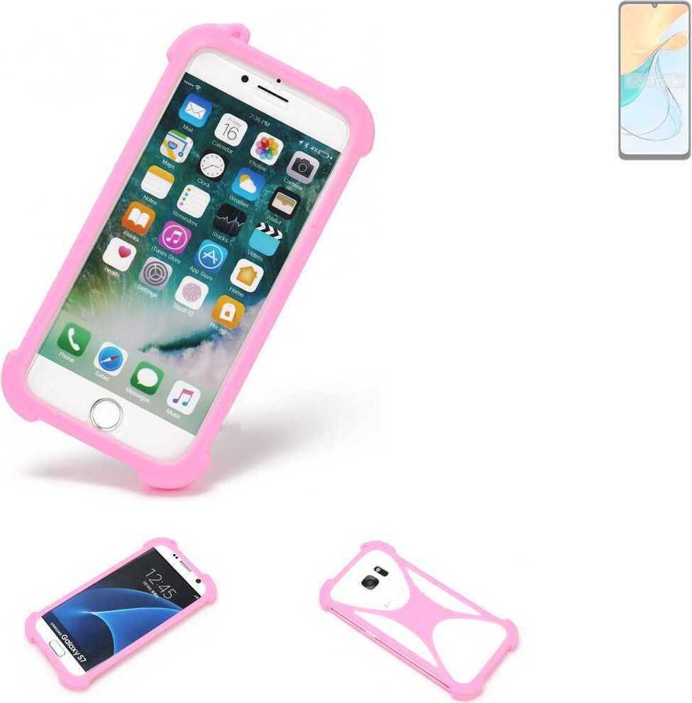 K-S-Trade Handy Hülle kompatibel mit ZTE Blade V50 Vita Schutz Hülle Bumper Silikon Schutz Hülle Cover Case Silikoncase Silikonbumper TPU Softcase